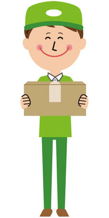 Man in pop apron poses powerfullyのイラスト素材