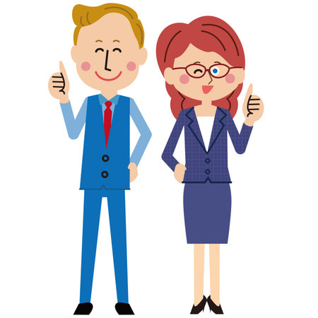 Pop foreign instructor work whole body men and women Like! (multiple values)のイラスト素材