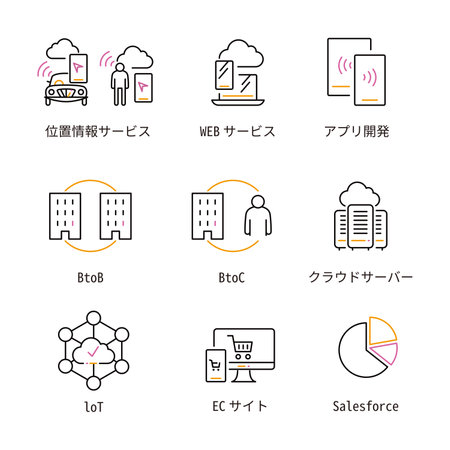 Development Line art icon 3 colors black base toneのイラスト素材