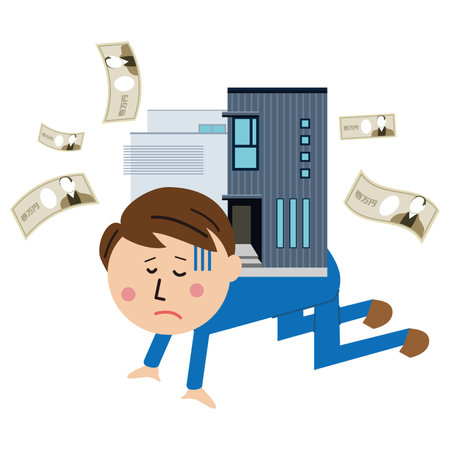 Pop family inheritance Suffering from inheritance taxのイラスト素材