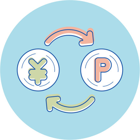 Currency exchange vector icon. Flat design style eps 10.のイラスト素材