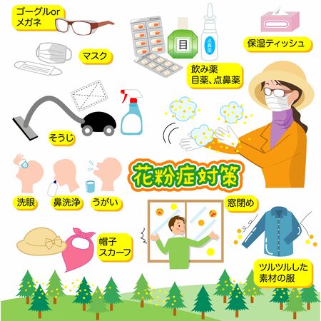 Hay fever preventionのイラスト素材