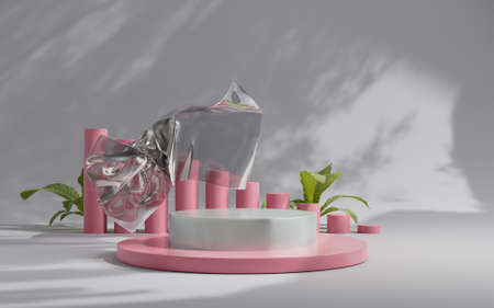 3d rendering abstract platform podium product presentation backdrop