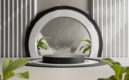 3d rendering abstract platform podium product presentation backdrop