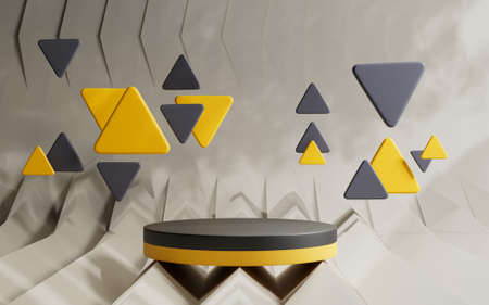 3d rendering abstract platform podium product presentation backdrop