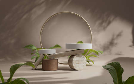 3d rendering abstract platform podium product presentation backdrop