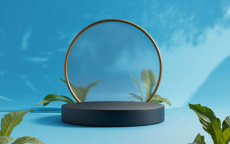 3d rendering abstract platform podium product presentation backdrop