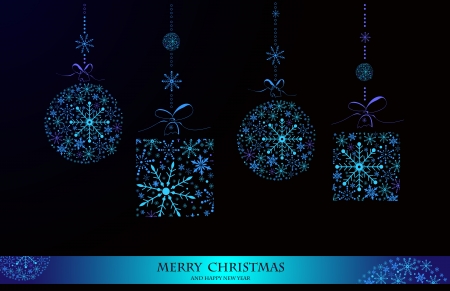 Merry Christmas and Happy New Year backgroundのイラスト素材