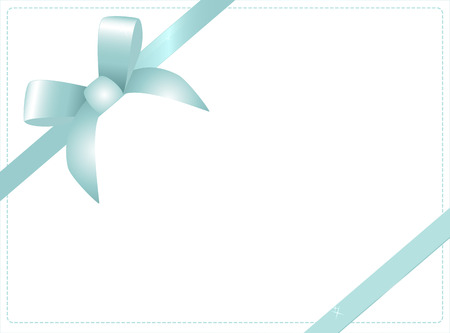 Blue vector gift bow and ribbonのイラスト素材