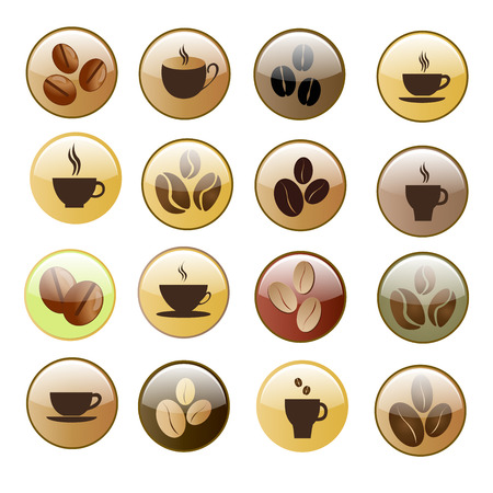 Coffee cup and Tea cup icon set Illustration のイラスト素材