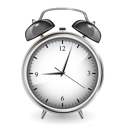 illustration of alarm clock on isolated whiteのイラスト素材