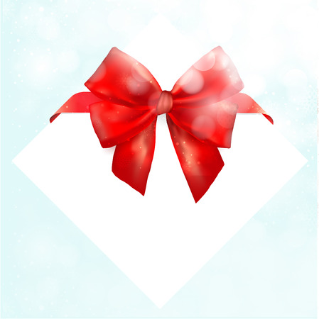 Gift box with bow and light. Vector backgroundのイラスト素材