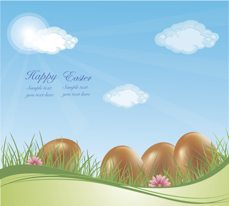 Modern Easter background with place for textのイラスト素材
