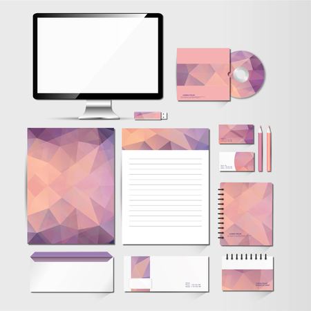 Set of flat design concept icons for workspaceのイラスト素材