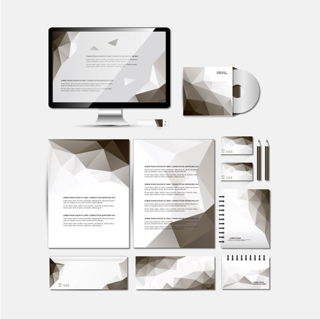 Set of flat design concept icons for workspaceのイラスト素材