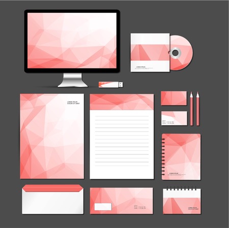 Set of flat design concept icons for workspaceのイラスト素材