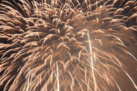 Fireworks at Hanabi festival in Japan の写真素材
