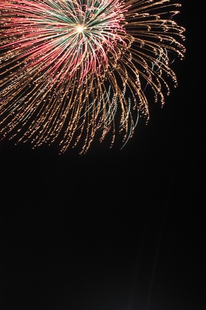 Japanese firework  in nightの写真素材