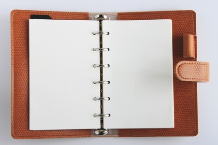 notebook on white backgroudの写真素材