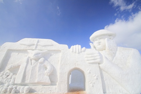 Japanese snow  festivalsのeditorial素材