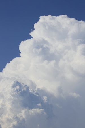 white cloud in blue skyの写真素材