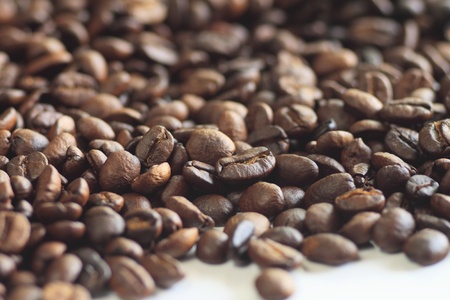 close up Coffee beans background の写真素材