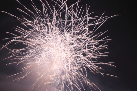 Japanese traditional fireworks against the night sky  in Japanの写真素材
