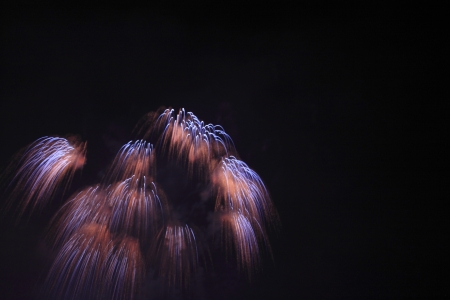 Japanese traditional fireworks against the night sky  in Japanの写真素材