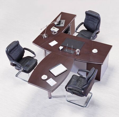 Office furniture for manager top viewの写真素材