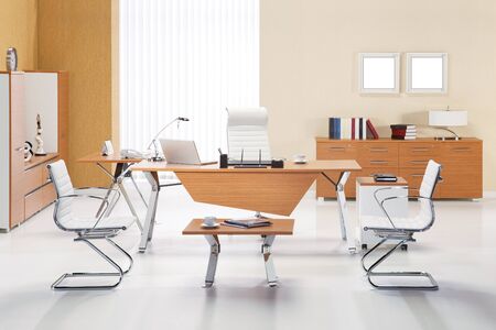 Office furniture in the interiorの写真素材
