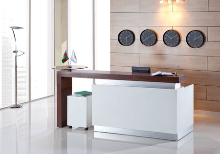 Reception desk in the interiorの写真素材