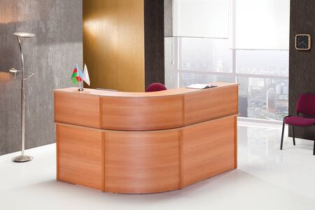 Reception desk in the interiorの写真素材