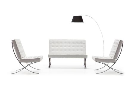 Office sofa on a white backgroundの写真素材