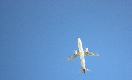 sky,air,a planeの写真素材