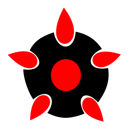 icon red black  backgroundのイラスト素材