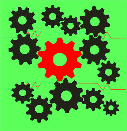 gear gears  vector cogs iconのイラスト素材