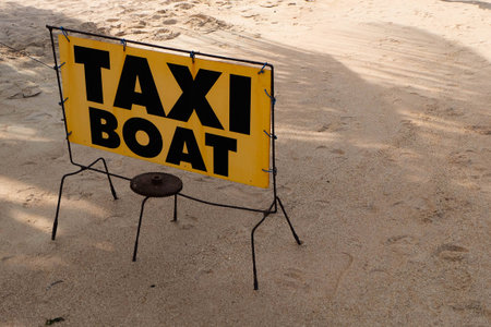 Taxi boat signの写真素材