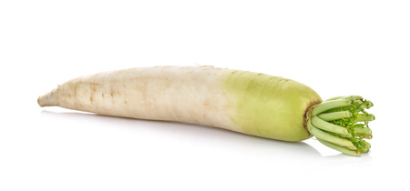 radish isolated on white backgroundの写真素材
