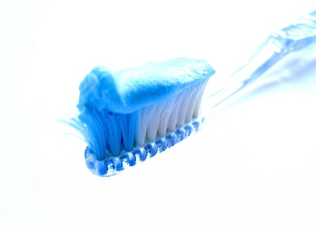 Toothbrush on a white background.の写真素材