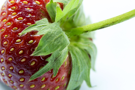 Strawberry berries on a white background.の写真素材