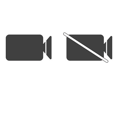 icon video open symbol circle vector black whiteのイラスト素材
