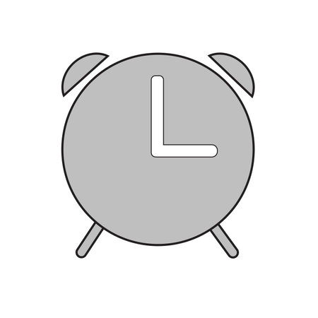 icon clock symbol circle vector black whiteのイラスト素材