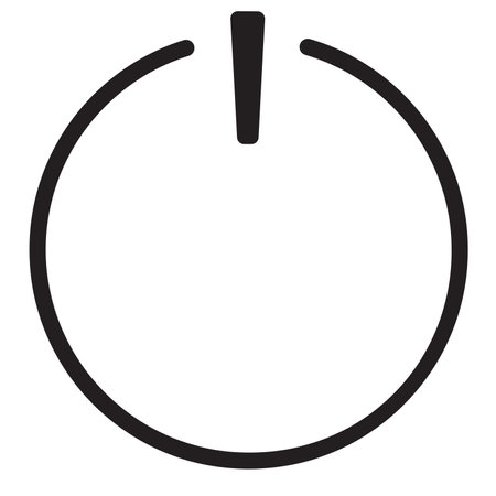 shutdown close icon symbol sign circle vector black whiteのイラスト素材