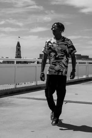 Car park photo shoot for an apparel brandのeditorial素材