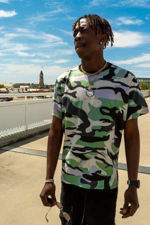 Car park photo shoot for an apparel brandのeditorial素材