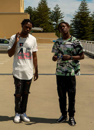 Car park photo shoot for an apparel brandのeditorial素材