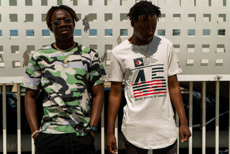 Car park photo shoot for an apparel brand