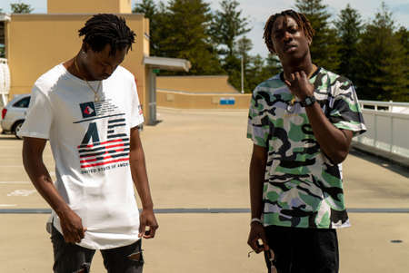 Car park photo shoot for an apparel brandのeditorial素材