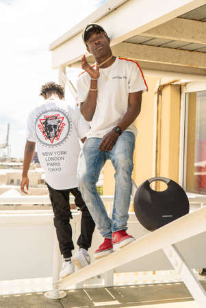 Car park photo shoot for an apparel brandのeditorial素材