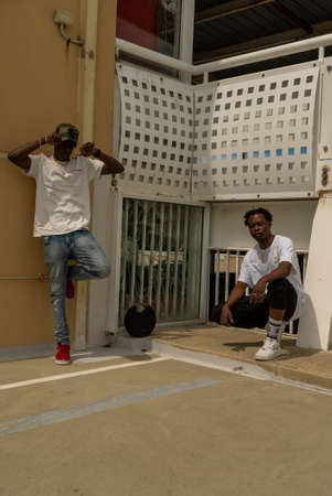 Car park photo shoot for an apparel brandのeditorial素材